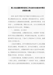 第二批主题教育阶段性工作总结与自查自纠情况的报告合集