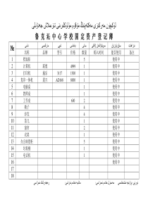 固定资产登记薄