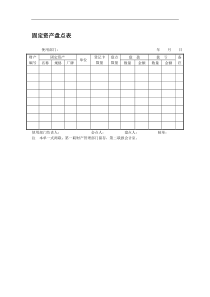 固定资产盘点表