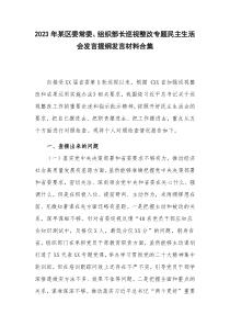 2023年某区委常委、组织部长巡视整改专题民主生活会发言提纲发言材料合集