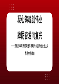 开展好学习贯彻习近平新时代中国特色社会主义思想主题教育凝心铸魂创伟业踔厉奋发向复兴PPT参考模板