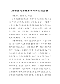 某青年代表在全市青联第三次代表大会上的发言材料