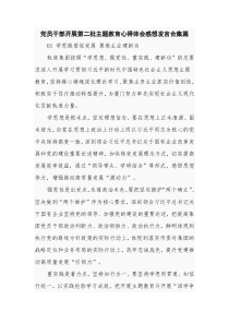 党员干部开展第二批主题教育心得体会感想发言合集篇