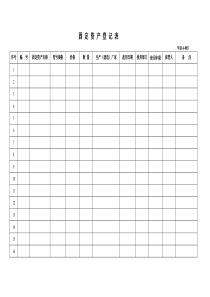 某国有单位固定资产登记表