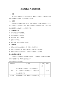 危机公关应急预案