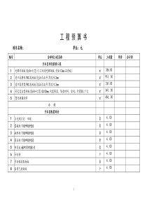 工程预算书