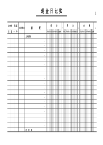 现金、银行日记账表格