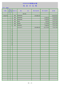 现金和银行日记账Excel模板