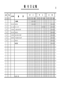 现金,银行日记账自动表格