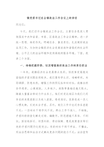 镇党委书记在全镇政法工作会议上的讲话