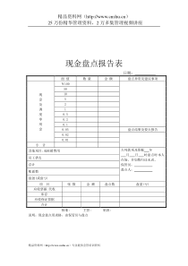 现金盘点报告1