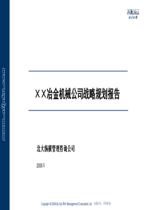 北大纵横-××冶金机械公司战略规划报告XXXX01