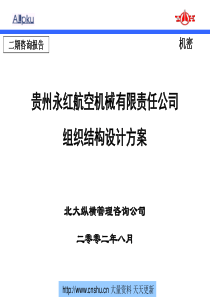 北大纵横贵州永红航空机械有限责任公司组织结构设计方案--luvmwtt