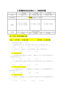 小学奥数知识点总结之一：和差倍问题