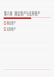 第六章固定资产与无形资产
