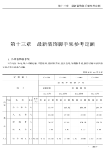 最新建筑装饰装修工程定额与概预算