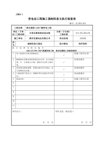 变电站电气强条执行检查表