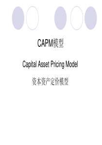 资产定价模型-6-CAPM模型new(1)