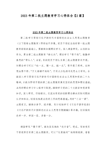 2023年第二批主题教育学习心得体会【2篇】