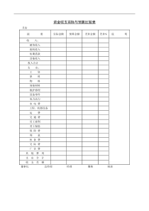 资金收支实际与预算比较表