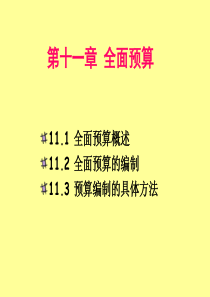 第11章 全面预算