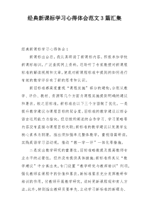 经典新课标学习心得体会范文3篇汇集