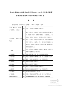 资金运用可行性分析报告(修订版)