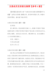 支委成员发表意见集聚【参考4篇】