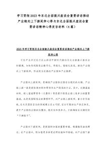 学习贯彻2023年东北全面振兴座谈会重要讲话推动产业链向上下游延伸心得与东北全面振兴座谈会重要讲