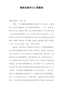 暑假实践学习心得整理