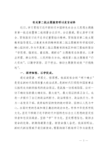 (领导发言)有关第二批主题教育研讨发言材料