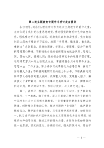 (领导发言)第二批主题教育专题学习研讨发言提纲