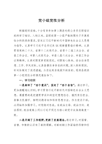 县处级公务员任职培训班党小组党性分析材料