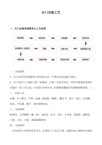 木门安装工艺规范