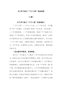 3篇关于学习浙江千万工程经验感悟