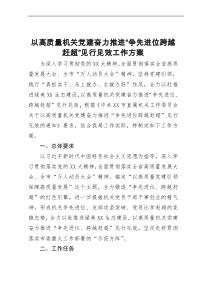 市林业局贯彻以高质量机关党建奋力推进“争先进位跨越赶超”见行见效工作方案