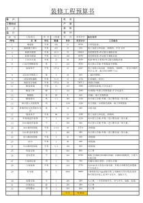 装修工程预算书