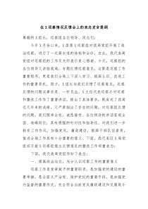 在X巡察情况反馈会上的表态发言提纲