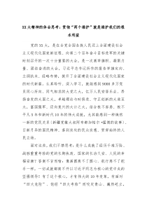 XX大精神的体会思考贯彻两个维护就是维护我们的根本利益