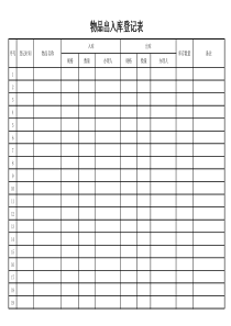 物品出入库登记表(通用版)