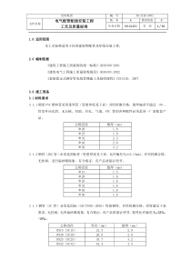 电气配管配线安装工程工艺及质量标准