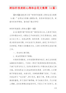 树标杆找差距心得体会范文集聚（4篇）