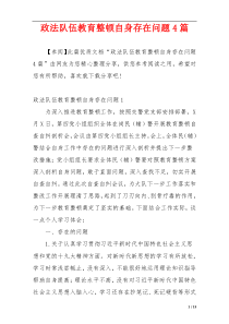 政法队伍教育整顿自身存在问题4篇