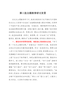 某县委书记第二批主题教育研讨发言