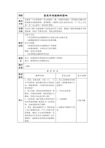 昼夜对动植物的影响教案