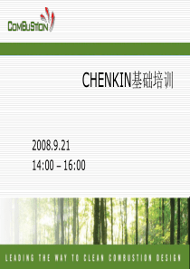 CHEMKIN基础培训资料