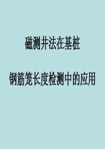 基桩钢筋笼长度磁测井法检测技术概要