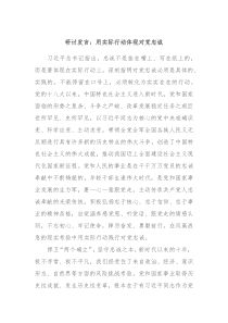 研讨发言用实际行动体现对党忠诚