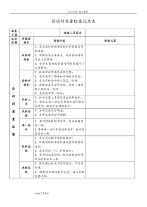 检验科质量检查记录文本表