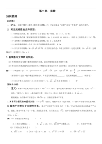 新北师大版八年级数学上册第二章实数知识点总结+练习